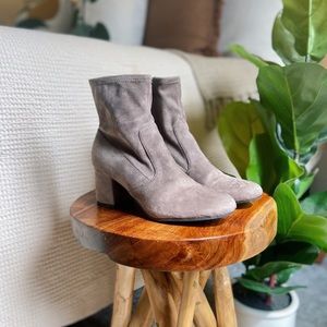 Taupe Faux Suede Ankle Boots
